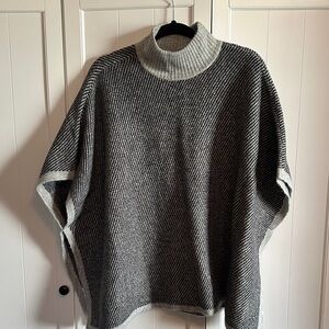 Ann Taylor Black & Gray Ponch Sweater